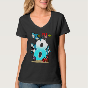 Camiseta Niños 8 años Tiburones de cumpleaños niños subacuá