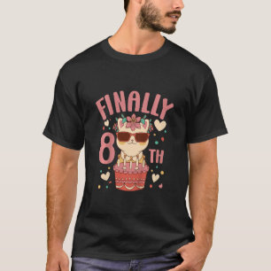 Camiseta Niños 8 Chicas de cumpleaños escogen ropa para gat