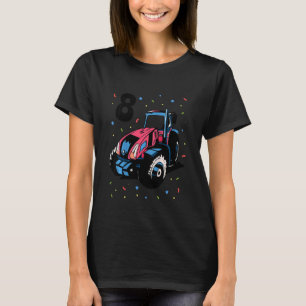 Camiseta Niños 8 cumpleaños 8 años de edad Tractor Digger C