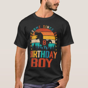 Camiseta Niños 8 cumpleaños Dinosaurio Niño de 8 años Chica