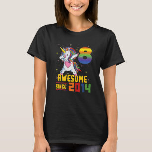 Camiseta Niños 8 cumpleaños Unicornio Dabbing 8 años Gi