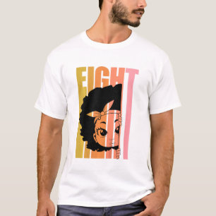 Camiseta Niños 8 Hoy Chica Negro Reina Retro 8 Cabello Afro