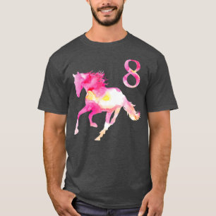 Camiseta Niños 8 Regalo de caballos de cumpleaños para Chic