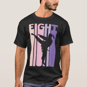 Camiseta Niños 8 Regalo de cumpleaños Karate Retro Taekwond