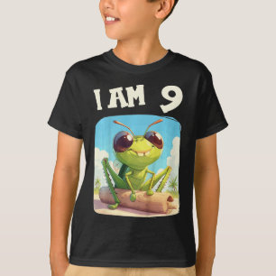 Camiseta Niños 9 Años Cumpleaños 9 Grillos Niño Niña Cric