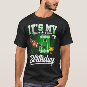 Camiseta Niños 9 años es mi cumpleaños número 9 tema fútbol