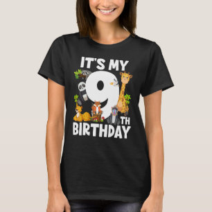 Camiseta Niños: 9 años es mi Safari de la Selva Zoológico d