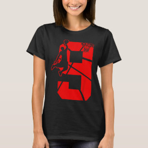 Camiseta Niños 9 años Noveno de Bysketbyll Tema de la fiest