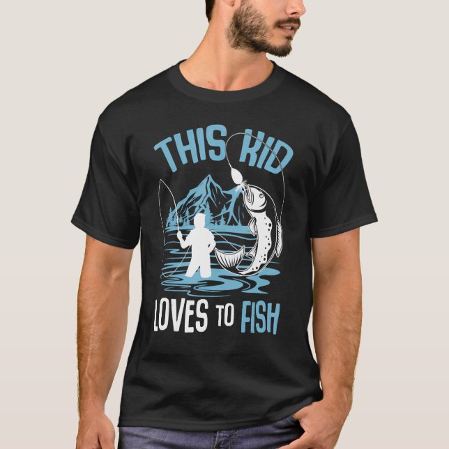 Camiseta Niños A Este Niño Le Encanta Pescar La Pesca De Lu (Anverso)