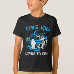 Camiseta Niños A Este Niño Le Encanta Pescar Niños Niñas T