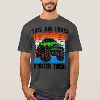 Camiseta Niños A Este Niño Le Encantan Los Camiones Monstru