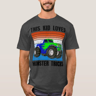 Camiseta Niños A Este Niño Le Encantan Los Camiones Monstru