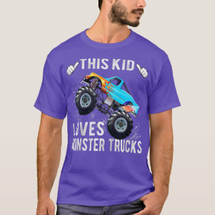Camiseta Niños a este niño le encantan los camiones monstru