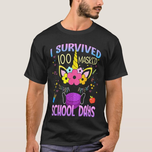 Camiseta Niños A Los Que Sobreviví 100 Días Escolares Enmas (Anverso)