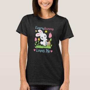 Camiseta Niños A Todos Los Conejitos Me Ama Pascua Cita De 