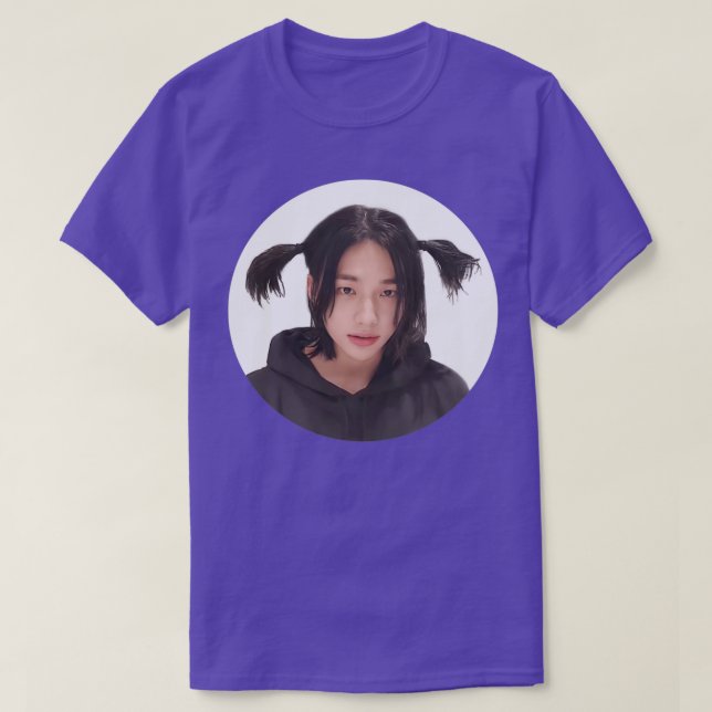 Camiseta Niños abandonados Hyunjin Pig Tails Cute Cortar Cí (Diseño del anverso)