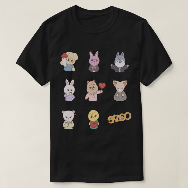 Camiseta Niños abandonados SKZOO - Valentines Ver. Pegatina (Diseño del anverso)