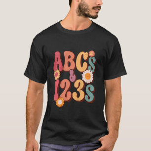 Camiseta Niños ABC Y 123 Primer Día De Niños Infantiles Alp