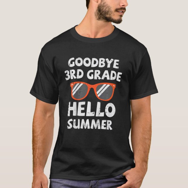 Camiseta Niños Adiós 3º grado Hola gafas de sol de verano L (Anverso)