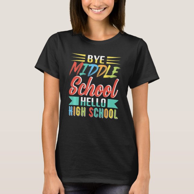 Camiseta Niños adiós escuela secundaria Hello High School (Anverso)
