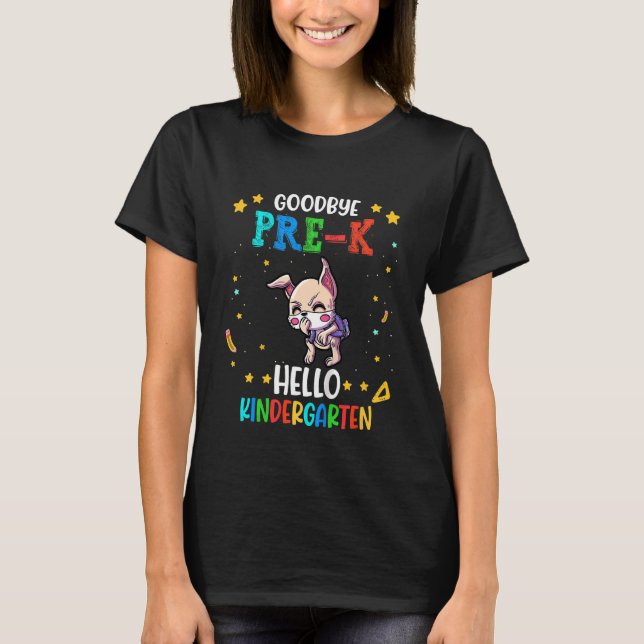 Camiseta Niños Adiós Pre K Hello Kindergarten (Anverso)