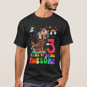 Camiseta Niños adolescentes de 3 años Chicas piratas perro