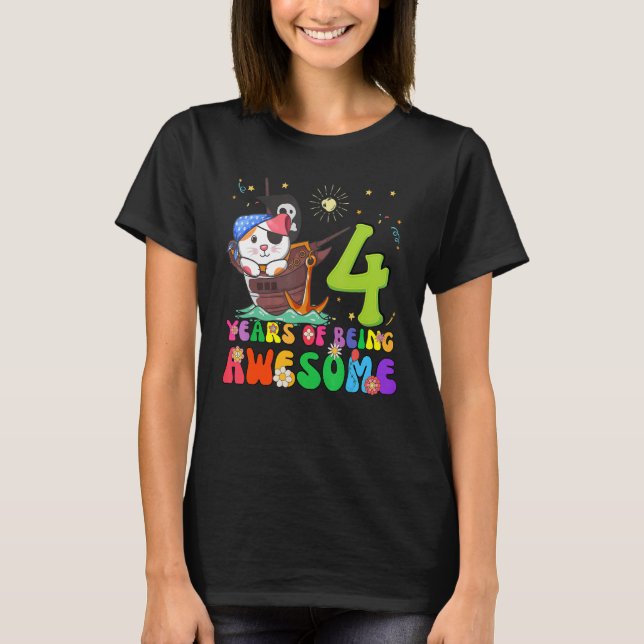 Camiseta Niños adolescentes de 4 años cuarto Chica de cumpl (Anverso)