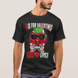 Camiseta Niños Adolescentes Día de San Valentín V Es Para V
