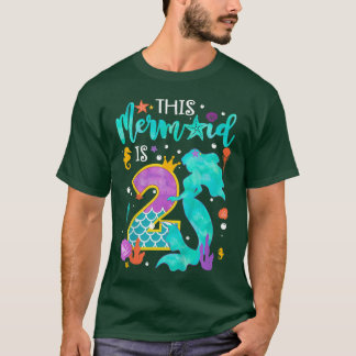 Camiseta Niños adorados Esta Sirenita es un niño de 2 años
