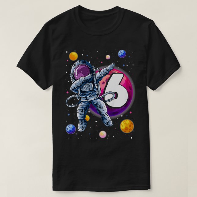 Camiseta Niños adoran a pequeño astronauta de dabbing de 6  (Diseño del anverso)