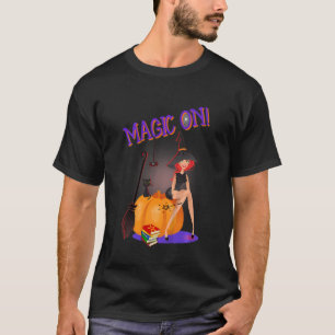 Camiseta Niños adoran bruja con gato negro ~ brujería