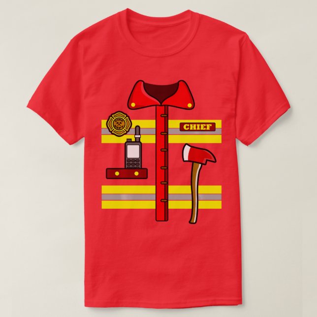 Camiseta Niños adultos Halloween Cuerpo de bomberos de bomb (Diseño del anverso)