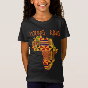 Camiseta Niños africanos kente imprimen niños pequeños con 