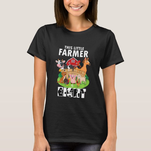Camiseta Niños agricultores de cumpleaños de 8 años de edad (Anverso)