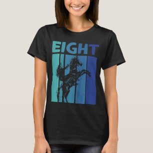 Camiseta Niños, ahora tengo 8 años, jinete de caballos de o