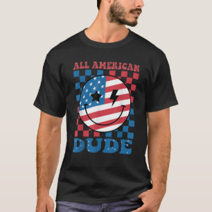 Camiseta Niños All American Dude 4 de julio Bandera de Esta