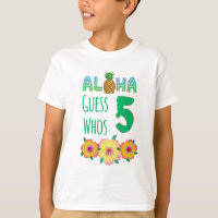Niños Aloha Tropical Luau 5 años cumpleaños