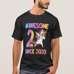 Camiseta Niños alucinantes unicornios desde 2020 Dos años c