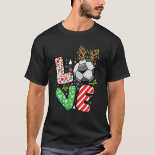Camiseta Niños amantes del fútbol navideño niños jovencitos