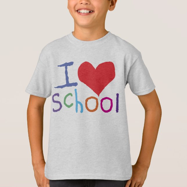 Camiseta Niños, amo la escuela (Anverso)