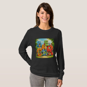 Camiseta Niños Aprendiendo Alfabeto Manga Larga