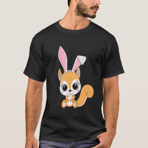 Camiseta Niños ardilla Bunny Ears Easter Day Cute Bo