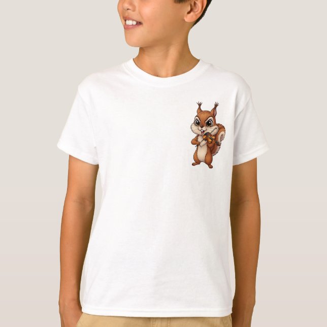 Camiseta Niños Ardilla Tocando el Violín Musical (Anverso)