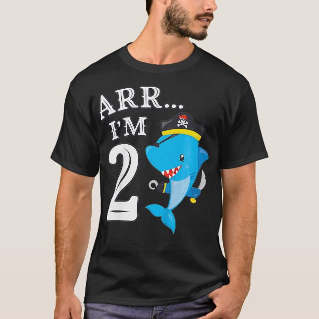 Camiseta Niños ARR IM 2 Birthday Pirate I 2º cumpleaños Sha (Anverso)