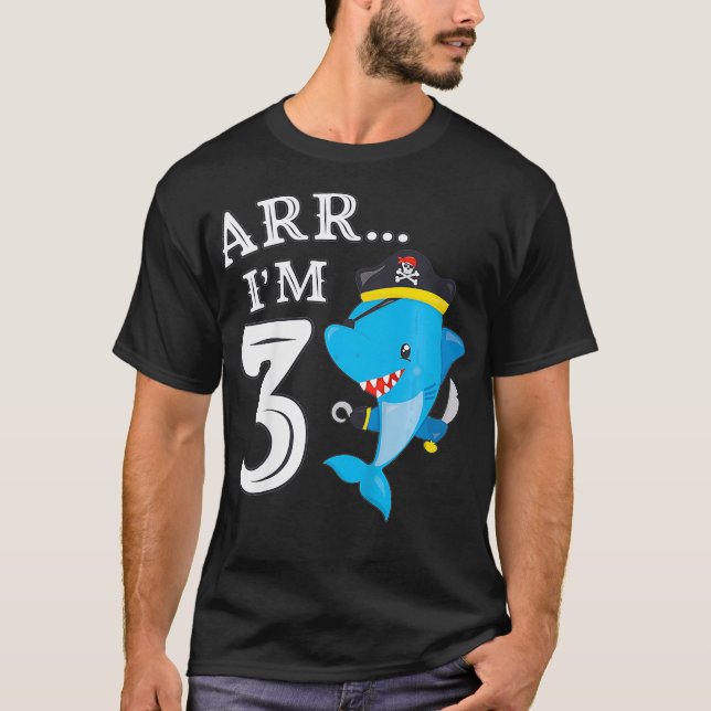 Camiseta Niños ARR IM 3 Birthday Pirate I 3er cumpleaños Sh (Anverso)