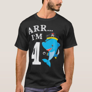 Camiseta Niños ARR IM 4 Regalo de cumpleaños Pirata 4 cumpl
