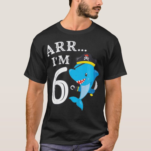 Camiseta Niños ARR IM 6 Cumpleaños Pirata I 6Cumpleaños Sha (Anverso)