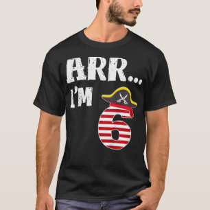 Camiseta Niños Arr Im 6 T Pirata Tema 6 Cumpleaños Pa