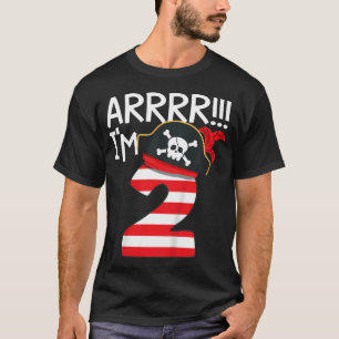 Camiseta Niños Arrrr Tengo 2 Temas De Piratas Guay 2 Años