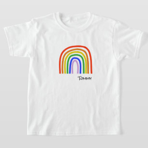 Camiseta Niños artesanos arcoiris nombran diversión colorid
